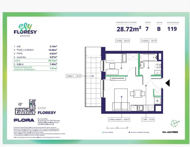 Szczegóły oferty - Mieszkanie Sprzedaż, Warszawa Mokotów, Numer oferty: 10605